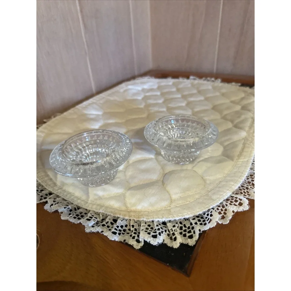 Pair Of German Crystal Taper Candle‎ Holders
